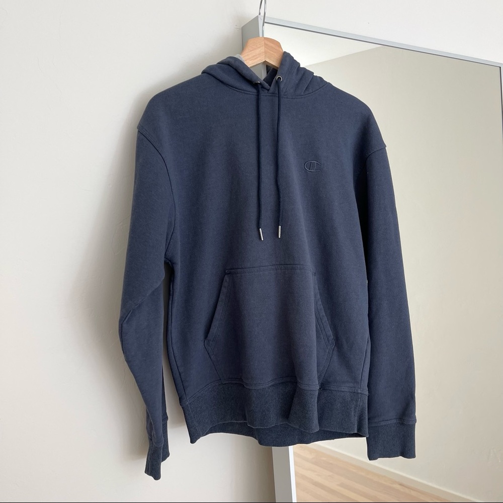 Champion Navy Hooded Sweatshirt M